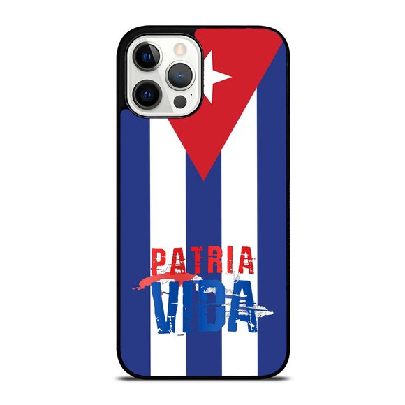 Patria y Vida Cuban Flag Cuba Cuban Roots Black iPhone Case - Picture 1 of 1